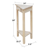 International Concepts Corner Accent Table, Unfinished OT-95